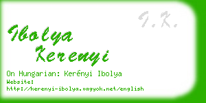 ibolya kerenyi business card